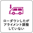 ローダウンしたがアライメント調整していない